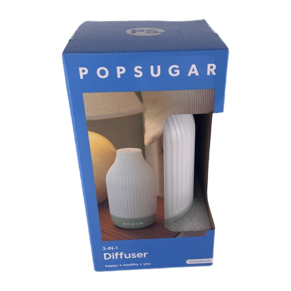 PopSugar 3-in-1 Ultrasonic Diffuser/Night Light/Sound Machine NISB